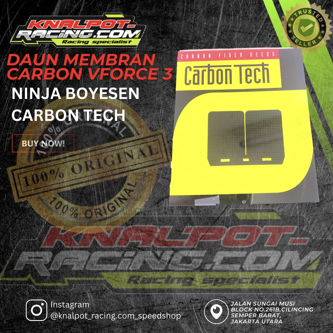 DAUN MEMBRAN KARBON CARBON VFORCE 3 NINJA BOYESEN CARBON TECH
